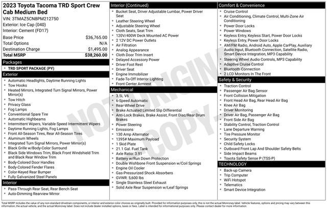 2023 Toyota Tacoma TRD Sport V6