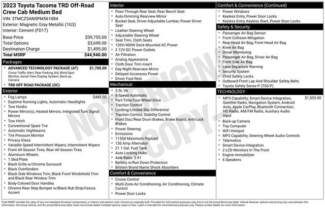 2023 Toyota Tacoma TRD Off-Road V6