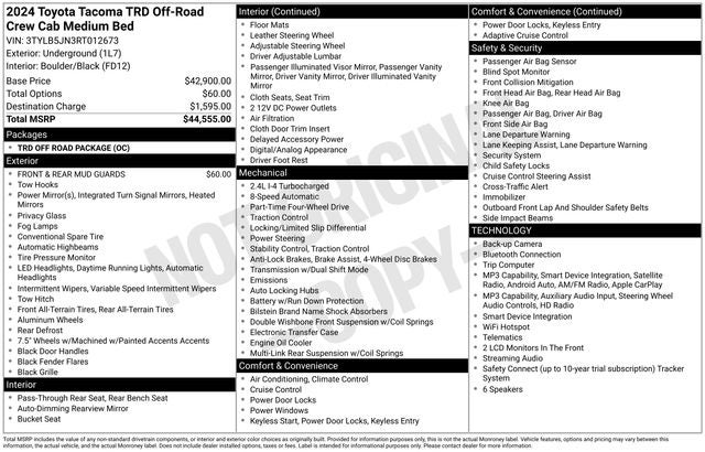 2024 Toyota Tacoma TRD Off-Road