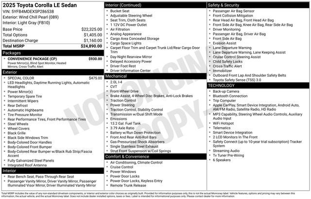 2025 Toyota Corolla LE
