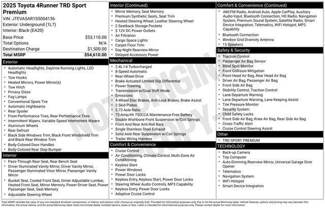 2025 Toyota 4Runner TRD Sport Premium