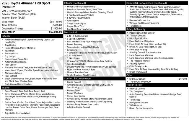 2025 Toyota 4Runner TRD Sport Premium