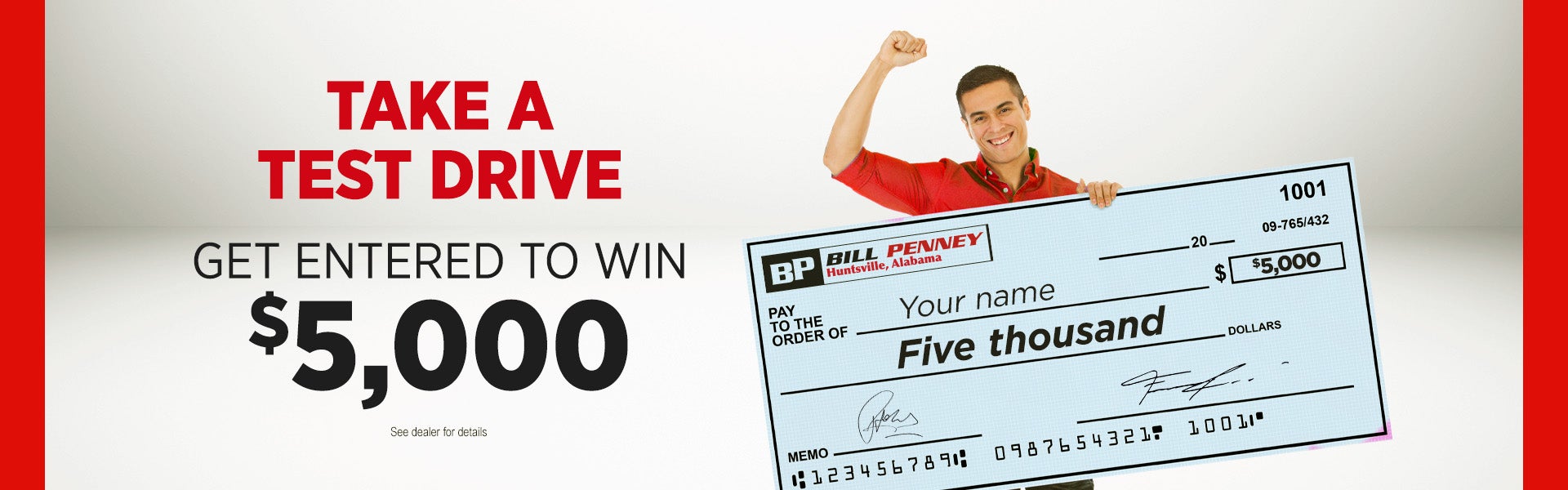 Take a test drive & get entered to win $5K in Jasper, AL