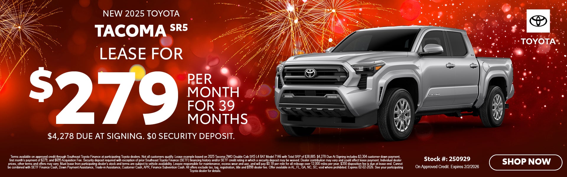 January Tacoma Offer